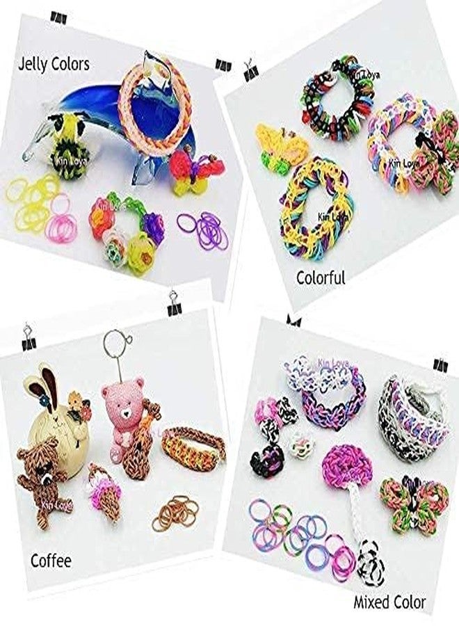 QWICK CLICK Colourful DIY 4200 Rubber Bands with Rainbow Loom Band Kit | Bracelet Making Set for Kids | DIY Craft Kit with Loom, Hooks & Charms | Multicolor Bands for Creative Jewelry Making (10*17*2.5 cm) - Image 3